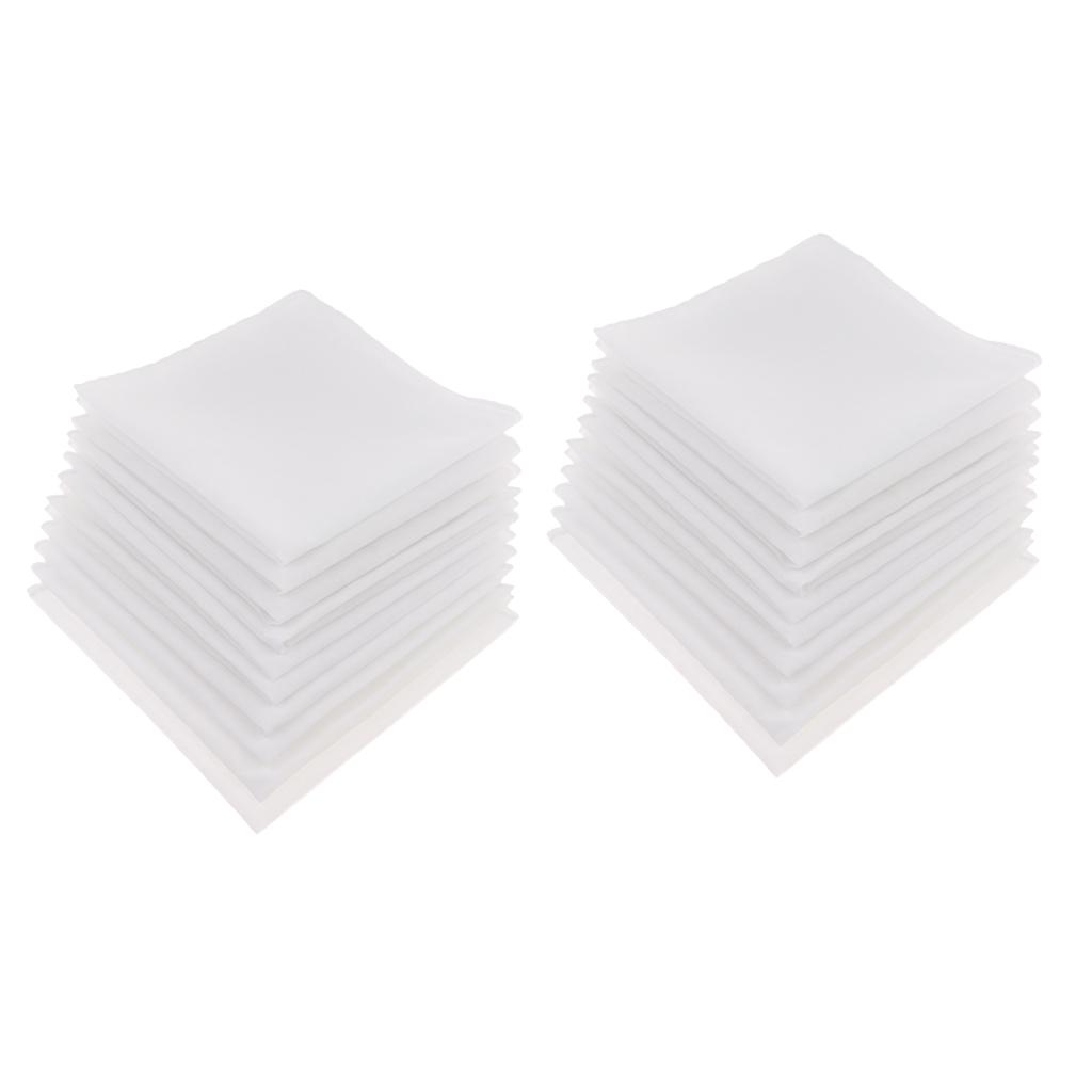 Handkerchief Cotton Men - White Cotton Handkerchiefs Set Solid Plain