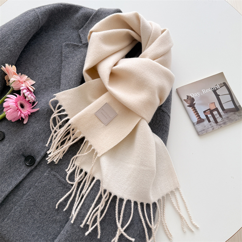 Pashmina Wrap Large - Imitation Cashmere Scarf Women Fringed Thick