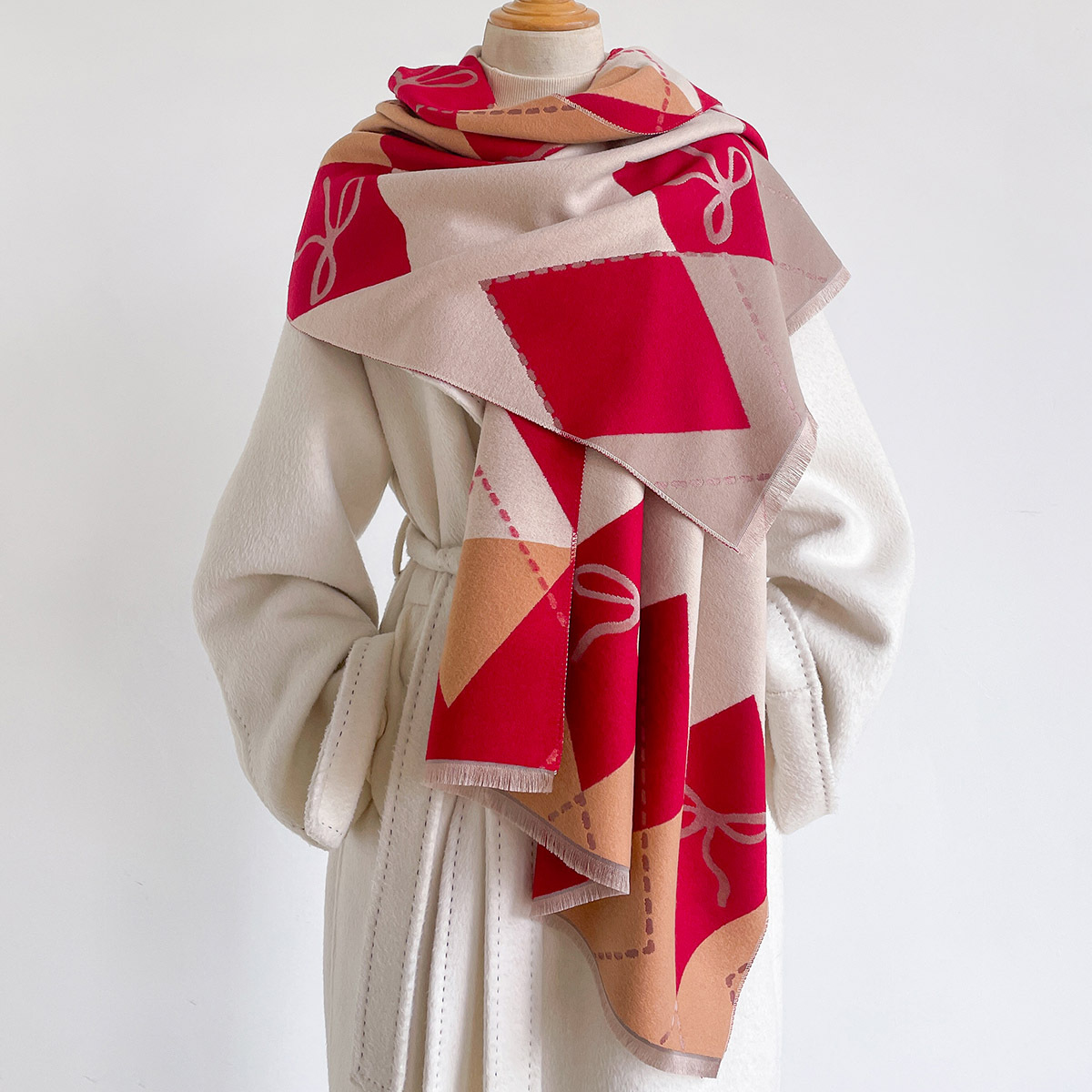 Women Imitation Cashmere Scarf - огляд і ціна Pashmina Wrap Large