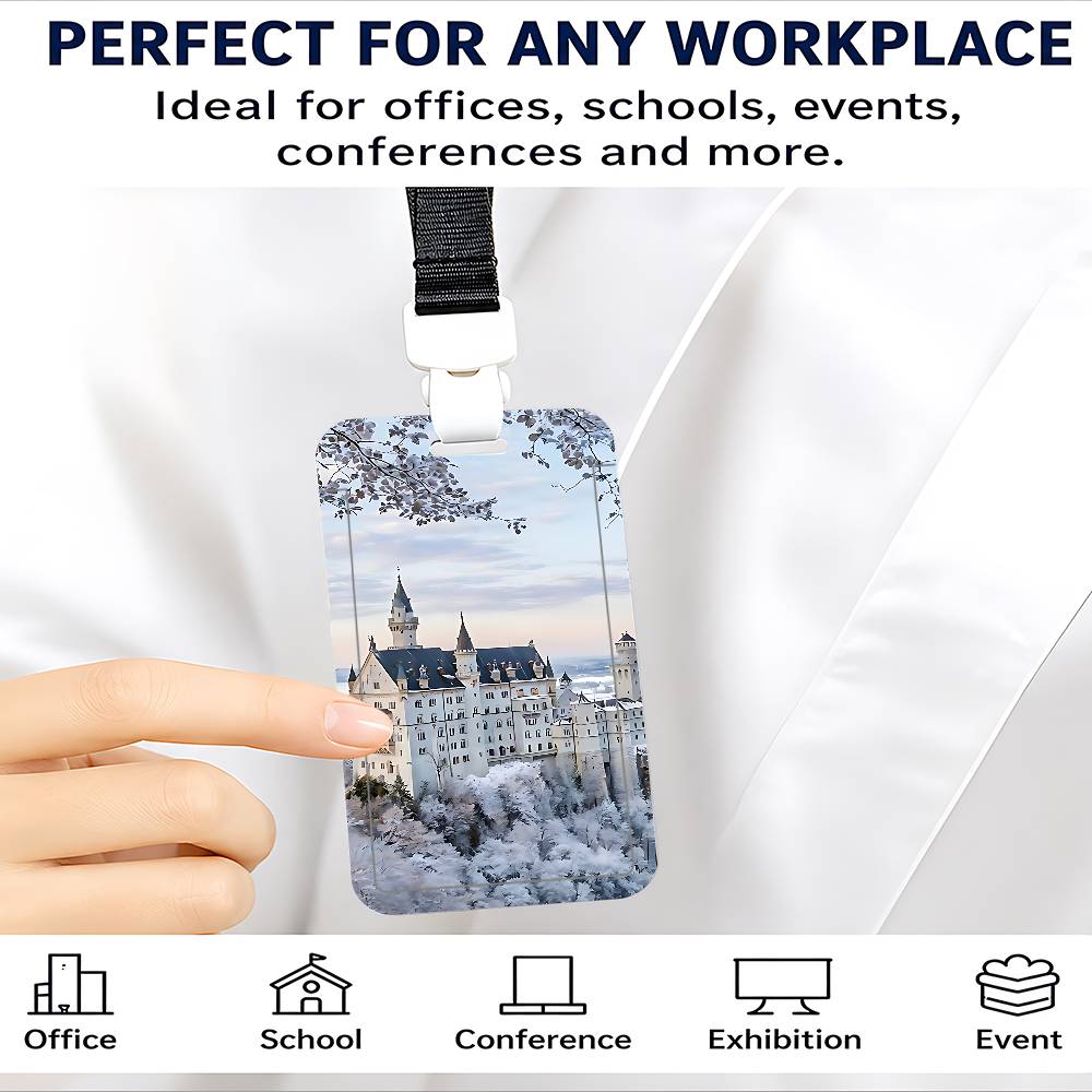 Snow View House Landscape Clea - огляд і ціна Lanyard Badge Holder