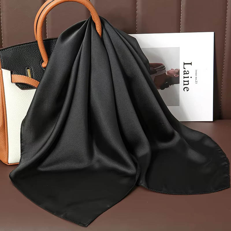 Luxury Solid Color Silk Square - огляд і ціна Silk Neck Scarf