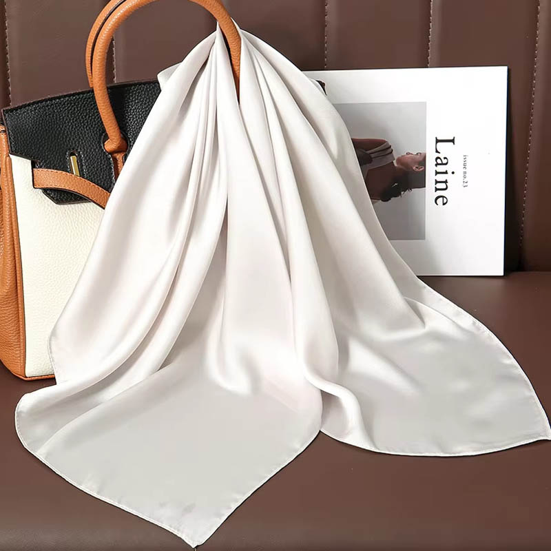 Luxury Solid Color Silk Square - огляд і ціна Silk Neck Scarf