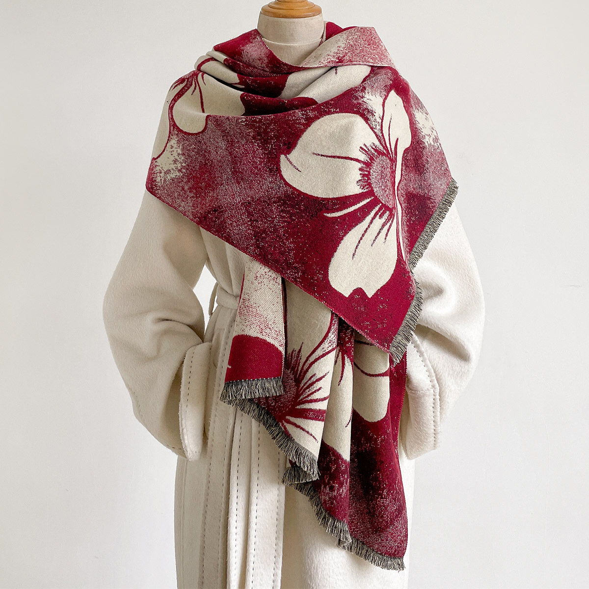 Women Imitation Cashmere Scarf - огляд і ціна Pashmina Wrap Large